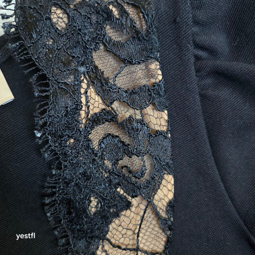EMILIO PUCCI Black & Beige Lace Sheath Dress Size 8 LBD - Picture 13 of 13